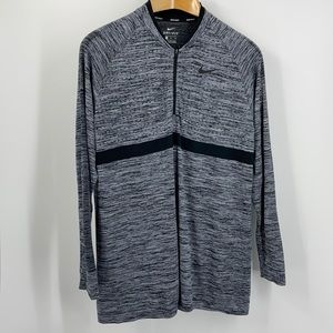 Nike Grey Black 1/2 Half Zip Golf Pullover XL
